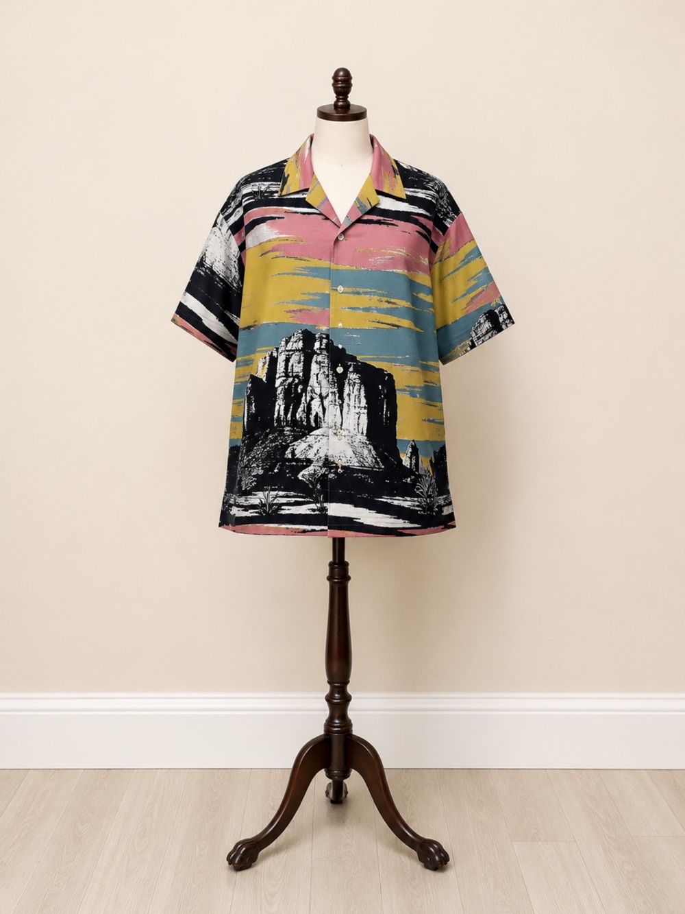 Arizona Jean Co Desert Print Viscose Button Up XXL